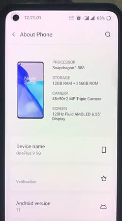 Oneplus 9 5G 256 GB