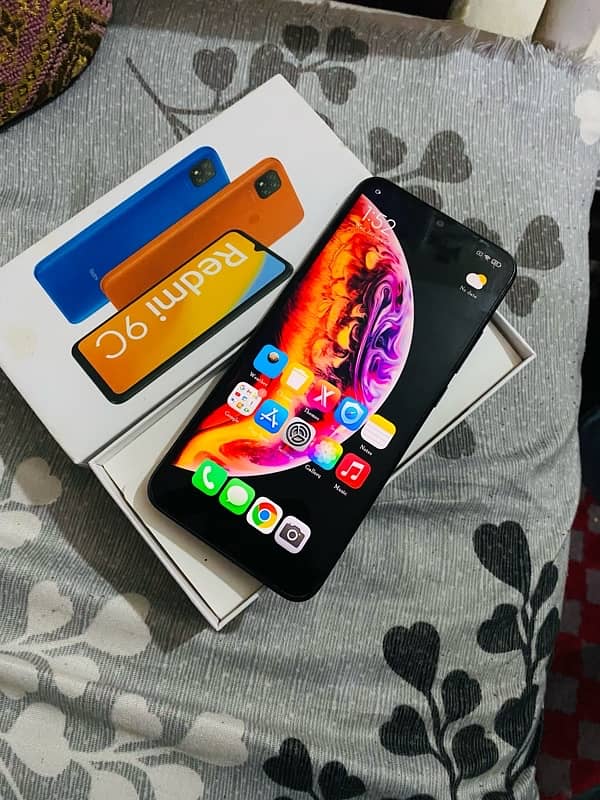 redmi 9c with box pta official approved 64gb 2