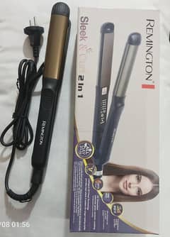 Imported Remington 2 in 1 Sleek & Curl hair straightener Model S-8016