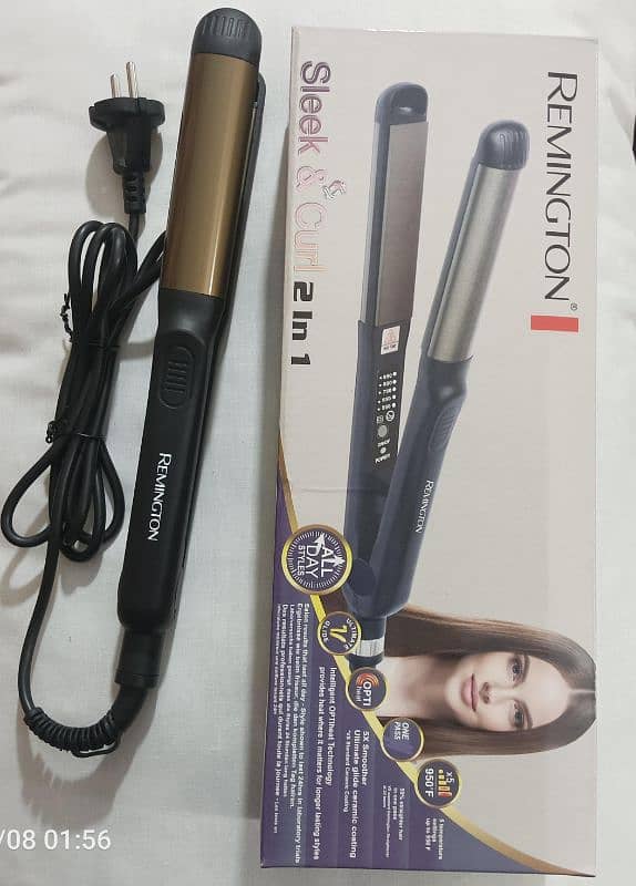 Imported Remington 2 in 1 Sleek & Curl hair straightener Model S-8016 0