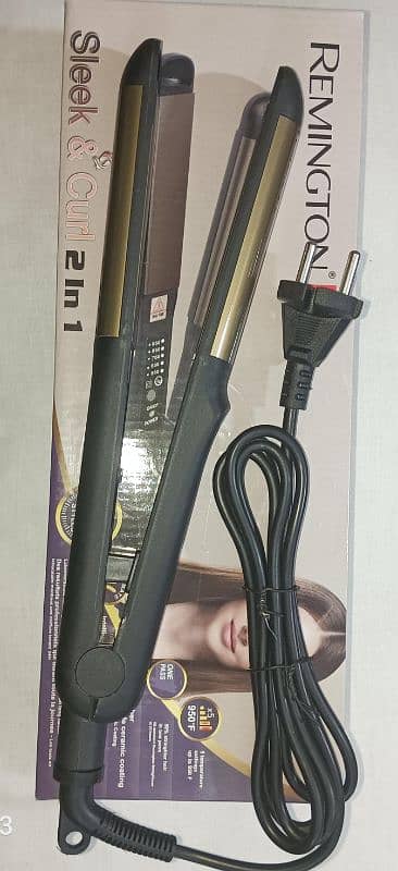 Imported Remington 2 in 1 Sleek & Curl hair straightener Model S-8016 1