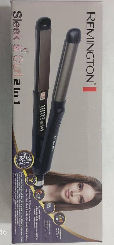 Imported Remington 2 in 1 Sleek & Curl hair straightener Model S-8016 3