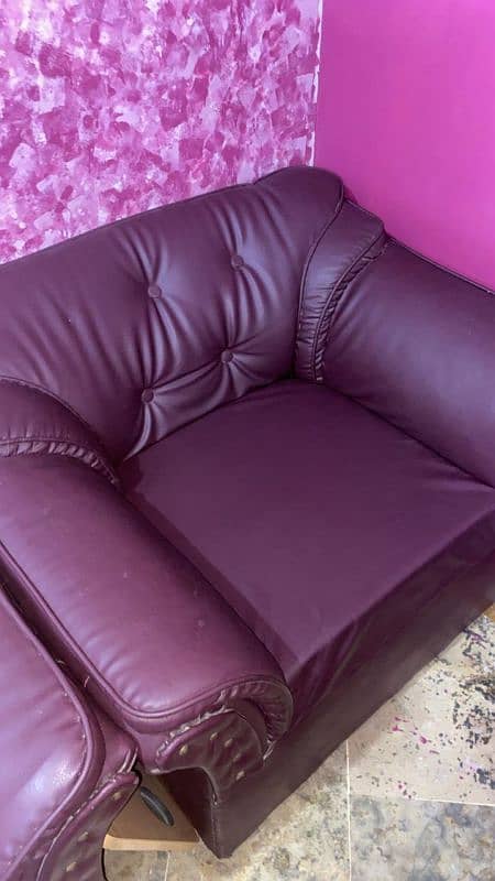 2 Sofas (1 seater) Leather material great condition no deflation 0