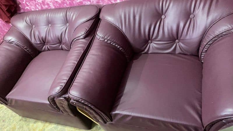 2 Sofas (1 seater) Leather material great condition no deflation 2