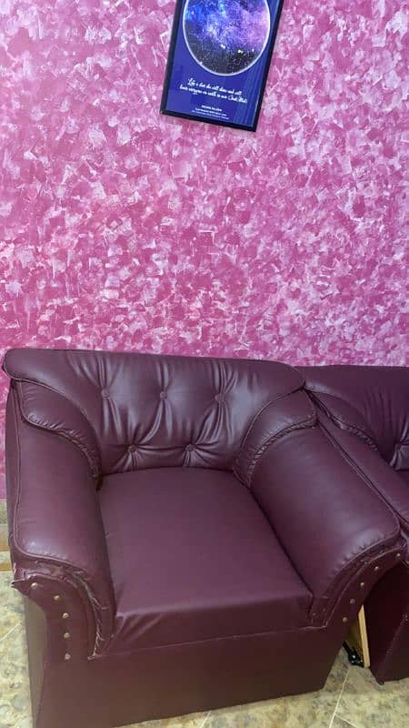 2 Sofas (1 seater) Leather material great condition no deflation 6