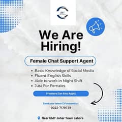 We Are Looking For Female Chat Support Agents!!!