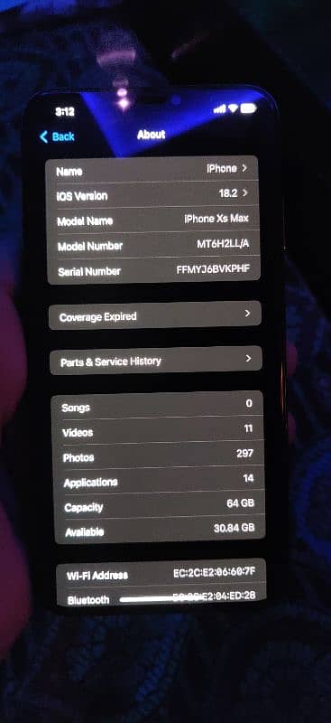 Iphone Xs Max PTA Approved 64 GB 6