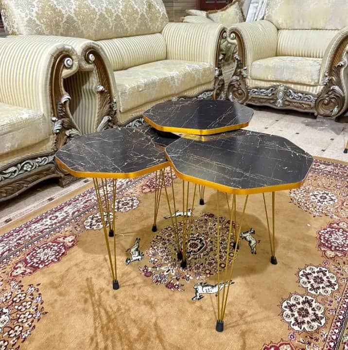 1/2/3pcs Coffee tables set mdf round nesting wood tables coffee tables 4