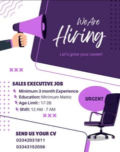 SALES EXECUTIVE JOB OFFER