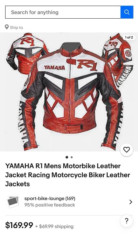 YAMAHA R1 Mens MotoGP Series Jacket Leather 4