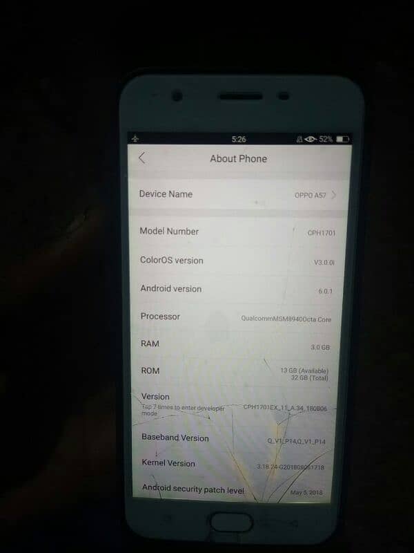 Oppo A57 orignal wala hai 3/32 4