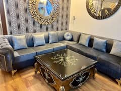 7,seater designer Lshape sofa set excellent condition