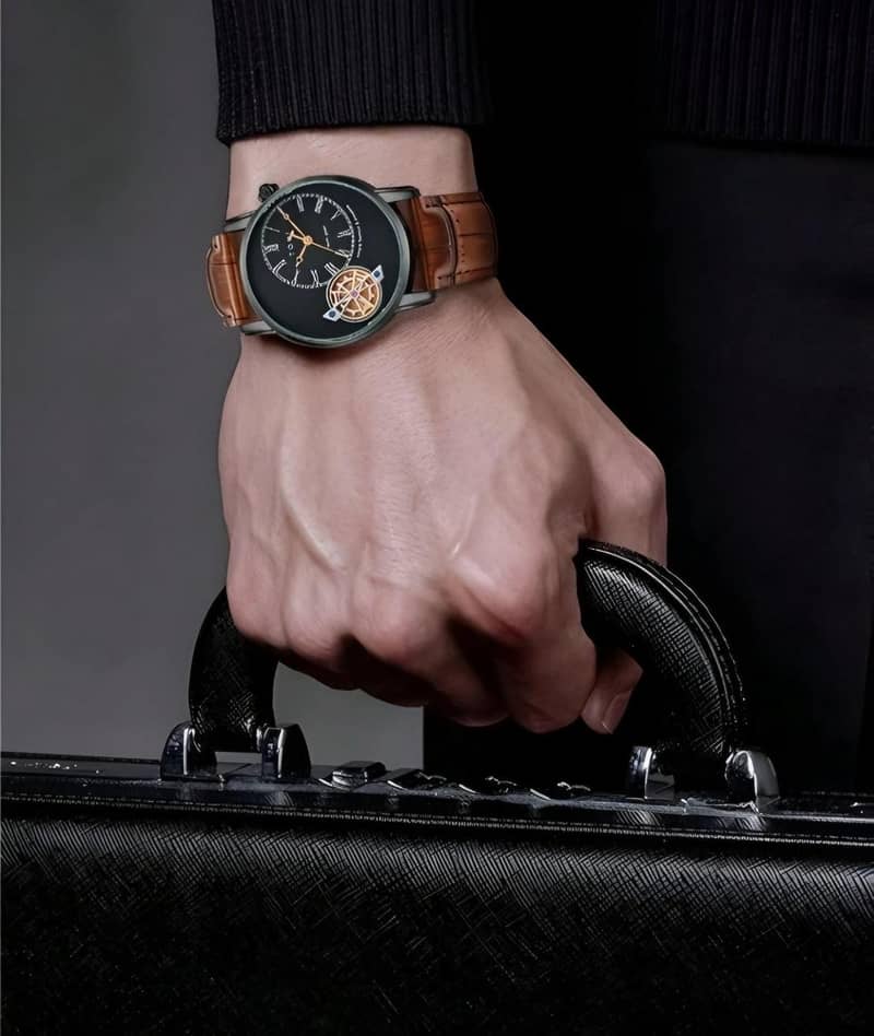 A Men Pure Leather Watch 3