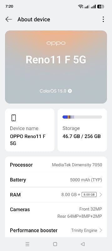 Oppo Reno 11f 8+256GB 0