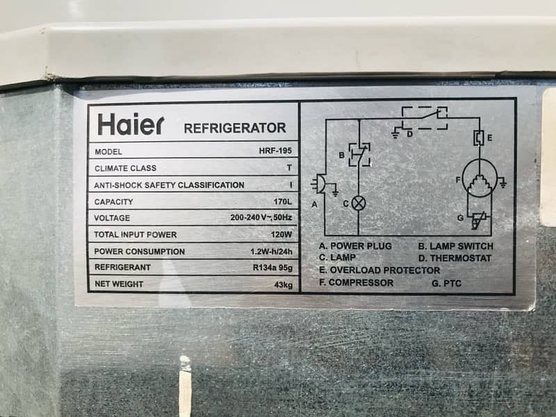 Haier Refrigerator HRF-195 2