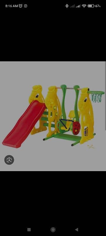 slide with swing n basket ball 0