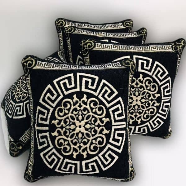 5 Pcs valvet jacquard Cushion Covers only 1100/ with delivery 0