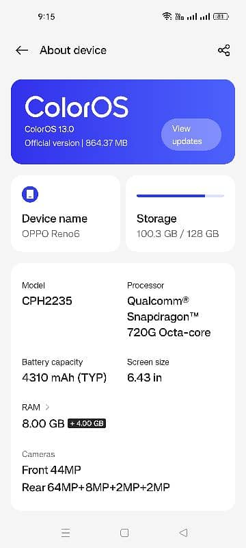 Oppo Reno6 8 128 5