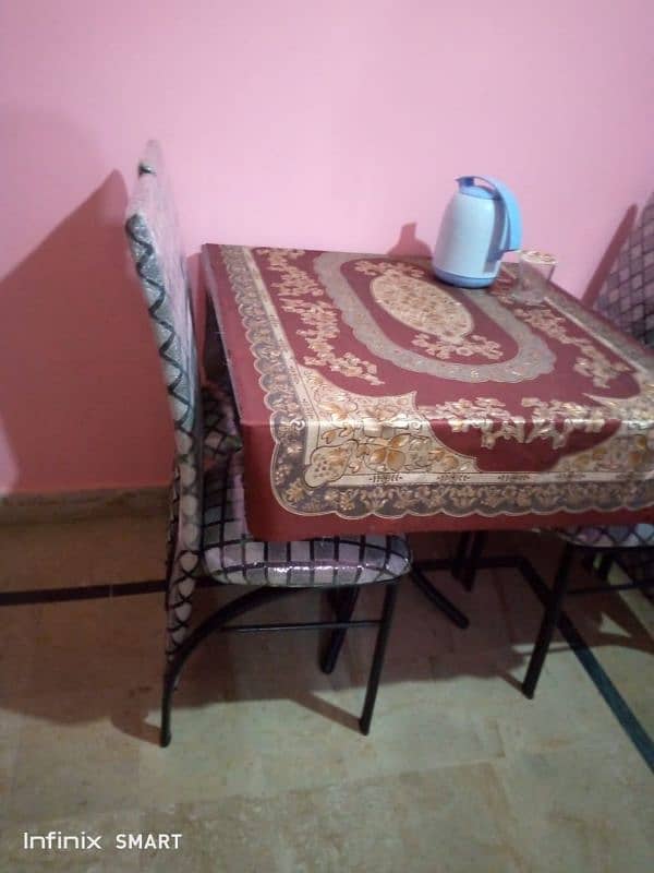 Iron dinning table with lamination top 0