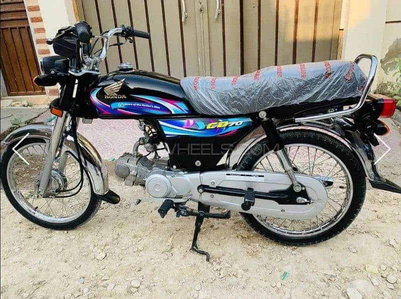 Honda cd 70 2024 zero meter condition first owner karachi number 5