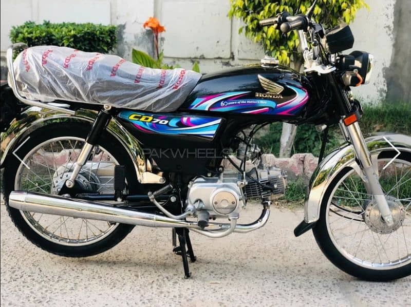 Honda cd 70 2024 zero meter condition first owner karachi number 9