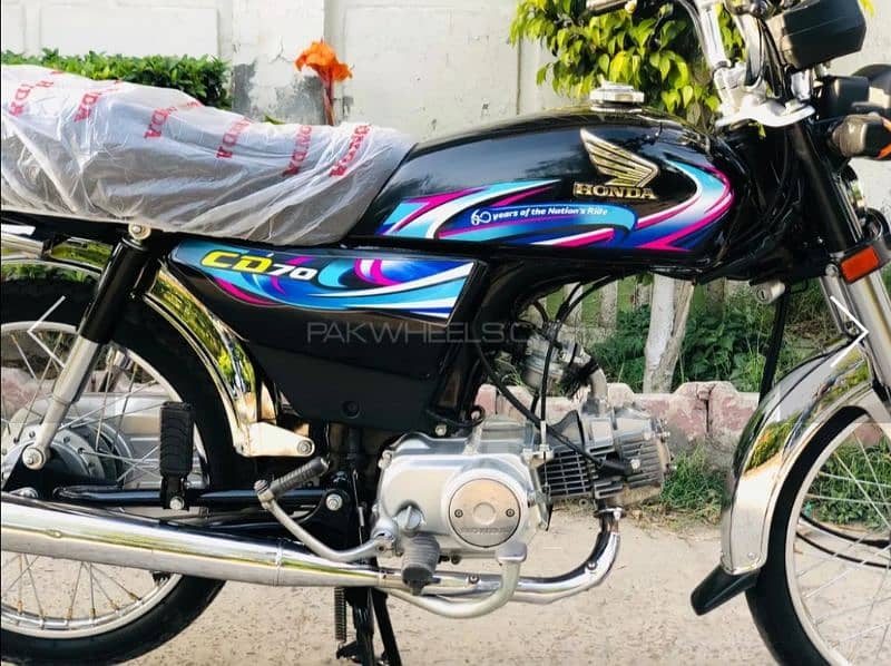 Honda cd 70 2024 zero meter condition first owner karachi number 10