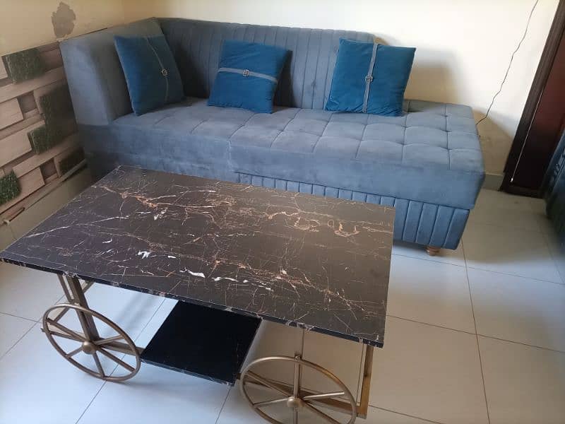 3 seater sofa along with centre table 3