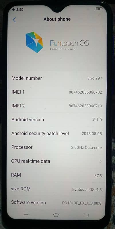 Vivo Y97 ( RAM 8 GB - 256 GB Storage) 2