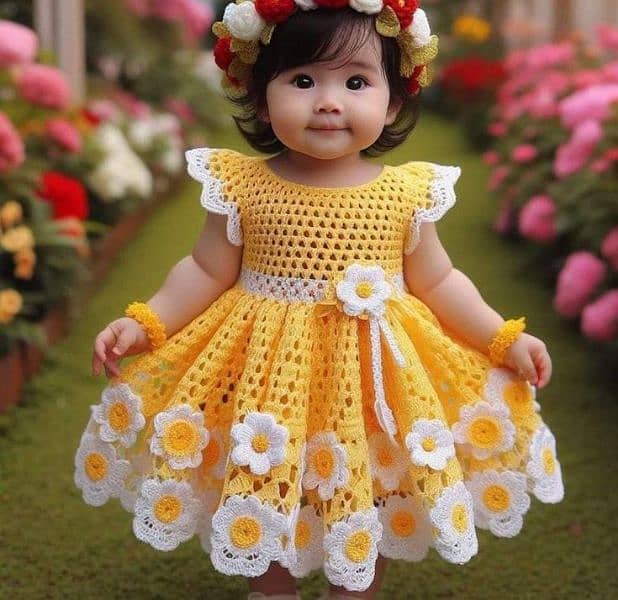 Croshia frock for girls 2