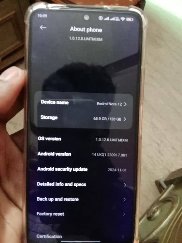 redmi note 12 (8+8) 16.128gb pta with box & charger exchange possible 11