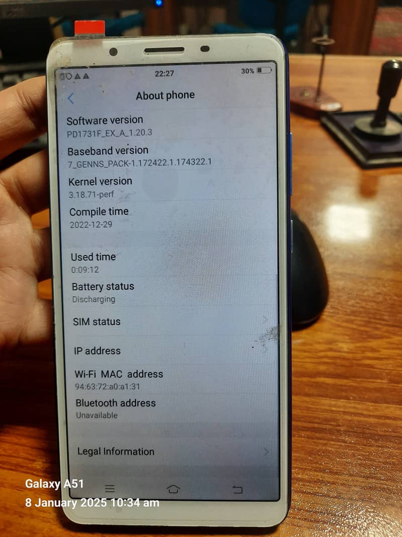 Vivo Mobile with box PTA Approved 9