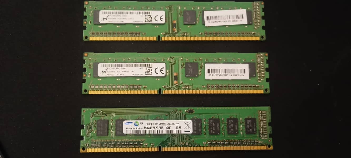 8GB (4GB X 4GB) DDR3 1600mhz Fresh System Pulled + 1GB Free 0