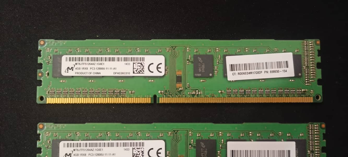 8GB (4GB X 4GB) DDR3 1600mhz Fresh System Pulled + 1GB Free 1