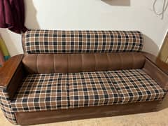 sofa set of 5, brown colour