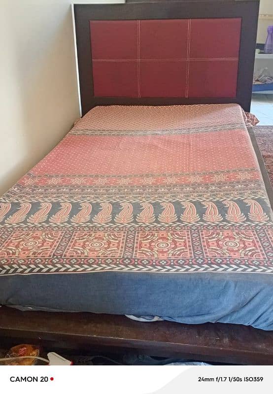 Two single wooden beds without mattress. Almost new 0