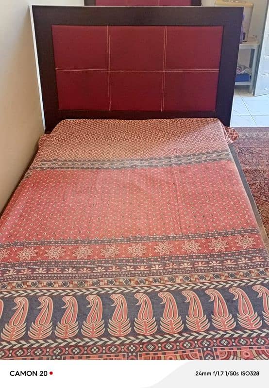 Two single wooden beds without mattress. Almost new 1