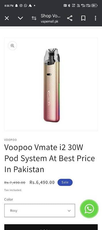 voopoo vmate i2 30w 4