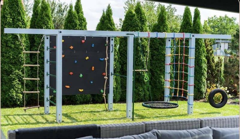 trampoline/wall climbing/monkey bar/jumping/slide 5