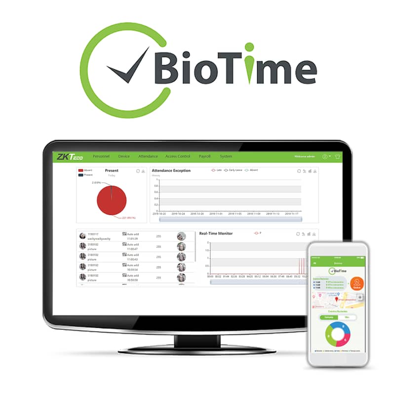 Zkteco Time Attendance Biotime Software License Zkte Desktop Software 1