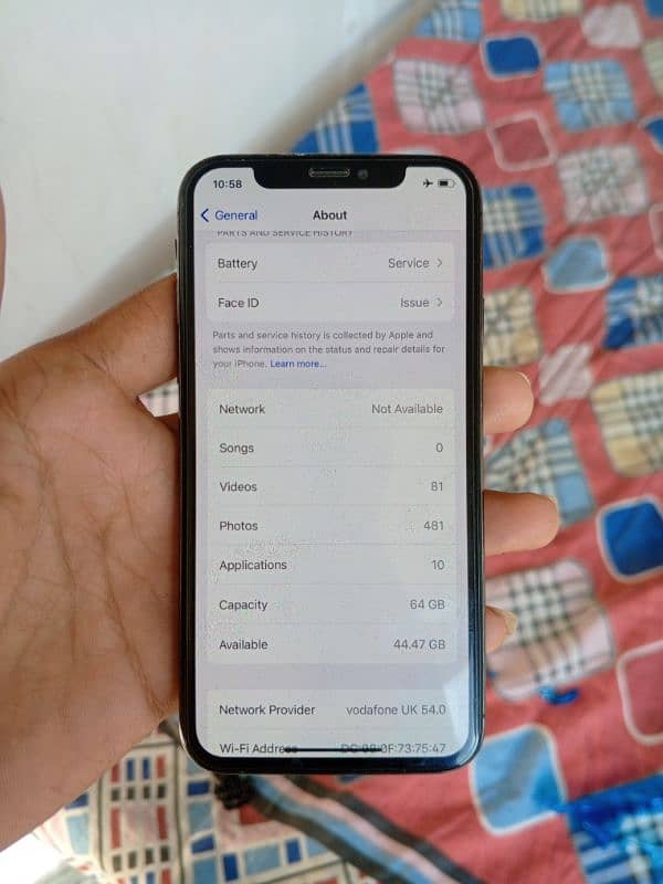 iphone X 64 GB Non PTA sale Exchange Oppo vivo Tecno Infinix redme 4