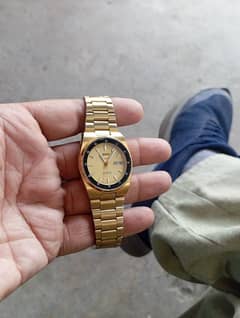 Seiko 5 golden black dial