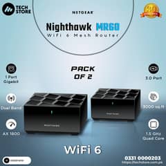 Netgear Nighthawk MR60 Mesh WiFi 6 Router Pack of 2 (Branded Used)