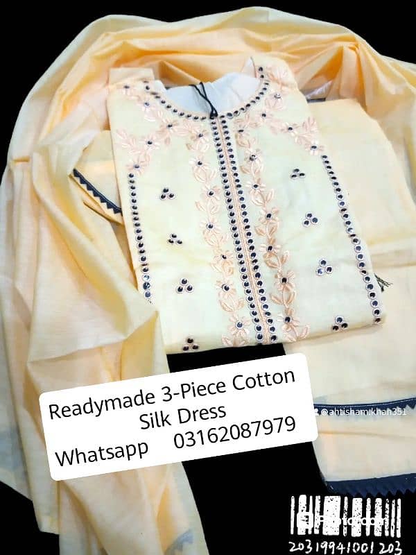 Readymade 3Piece Cotton Silk Dress 1