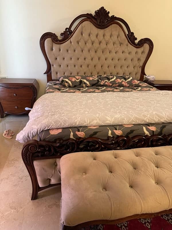 pure sheesham king bed set for 180000 pkr 1