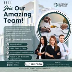 we are hiring  in Islamabad