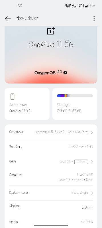 oneplus11 5g. 16.512. dual sim approved online. 1
