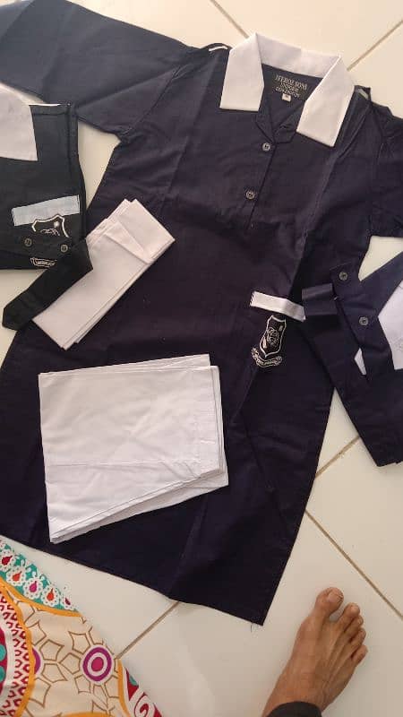 School Uniform Dark Blue and white Color 0