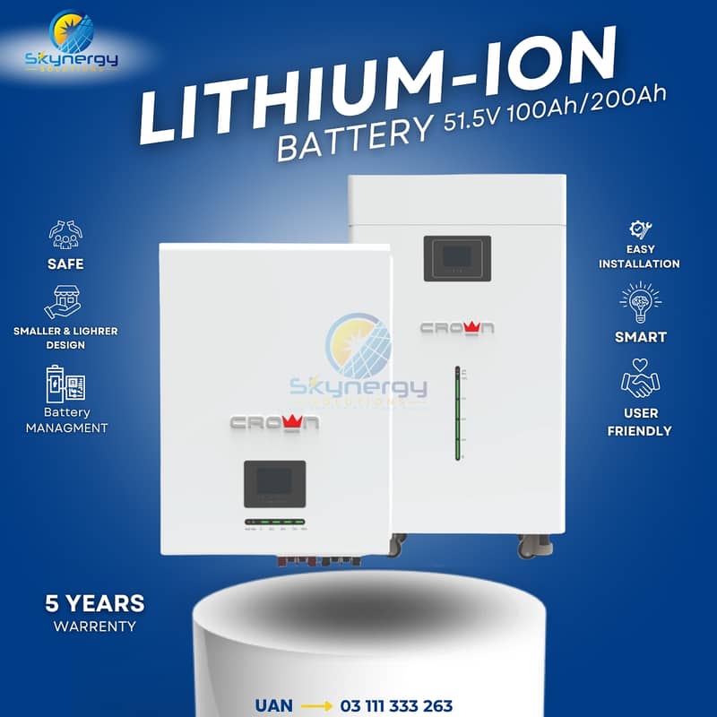 Lithium Batteries 51.2V-100Ah DYNESS/CROWN/SACRED SUN/NARADA/PYLONTECH 0