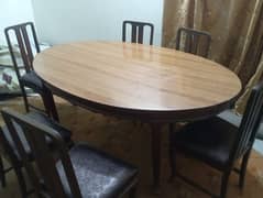 Wooden  dinning  table 6 chairs pure wood