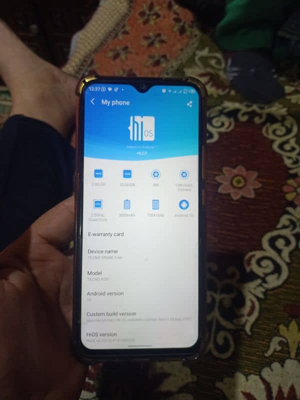tecno spark 5 air. model kd6 2
